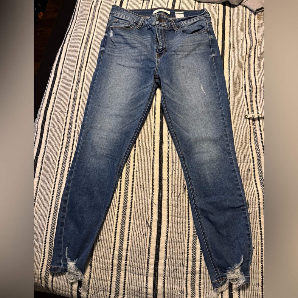 Eunina Distressed Blue Skinny Jeans